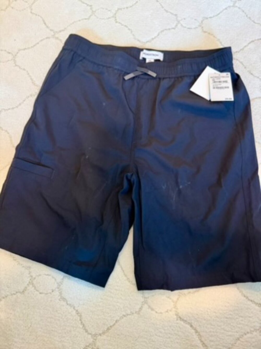 NWT Nordstrom Kids Black Pull-On Utility Shorts XXL 18/20